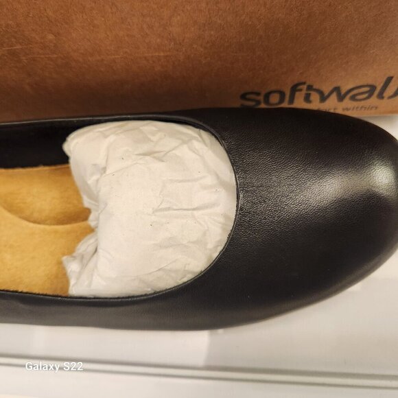Softwalk Sonoma Ballet Flats. Black. Leather. NIB. Size 10 - Picture 2 of 12